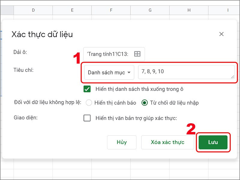 Hướng Dẫn Tạo Danh Sách Thả Xuống Trong Google Sheets Đơn Giản