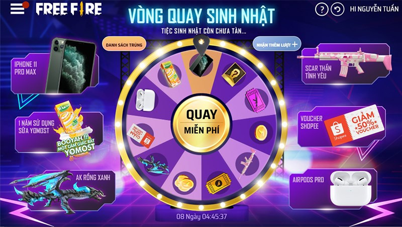 Săn Quà Sinh Nhật Free Fire: Hướng Dẫn Chi Tiết Nhận Quà Khủng