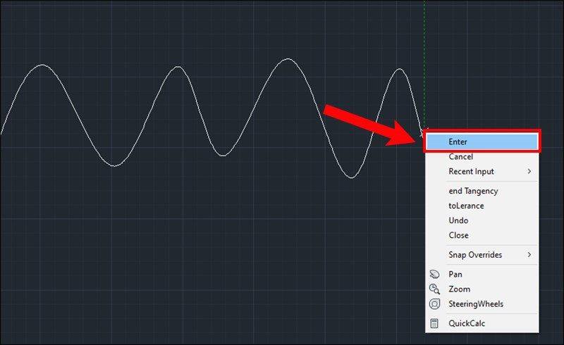 Cách vẽ đường cong trong Cad bằng lệnh Spline