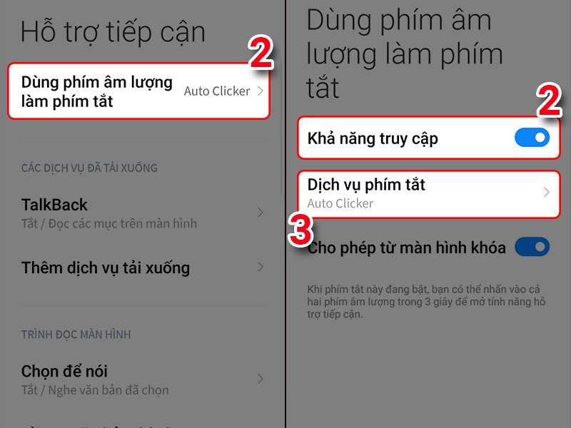 Cài đặt hỗ trợ tiếp cận