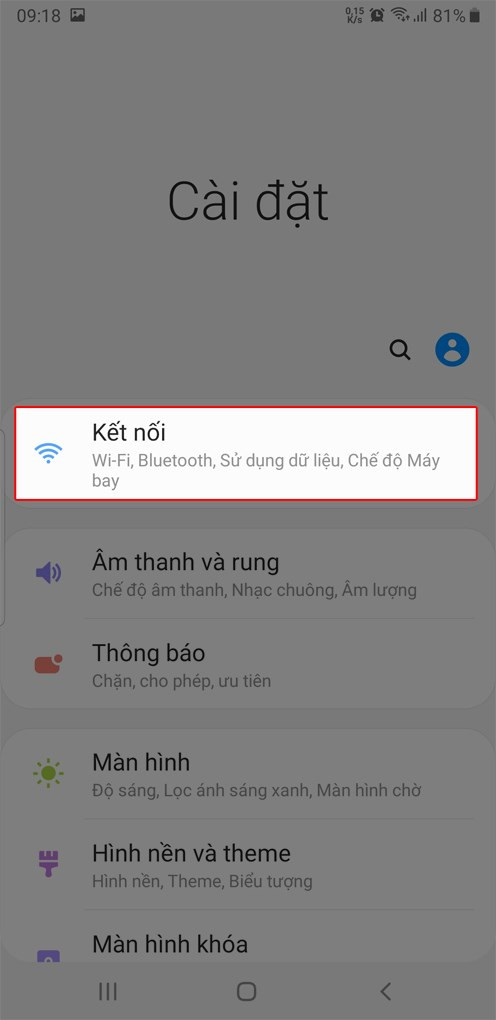 Cài đặt Kết nối