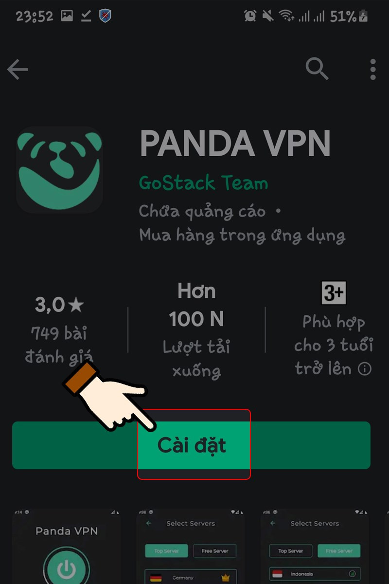 Cài đặt Panda VPN