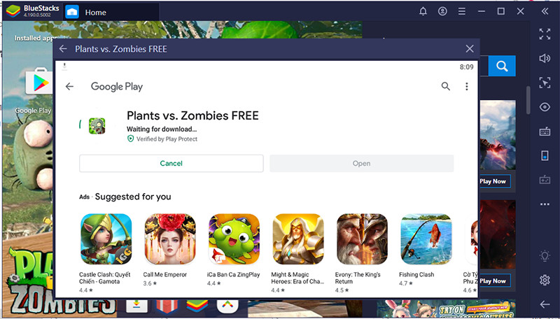 Cài đặt Plants vs. Zombies