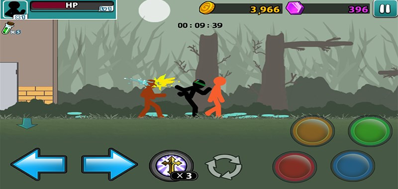 Cảnh chiến đấu trong game Anger of Stick 5: Zombie