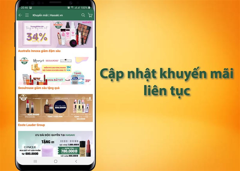 Cập nhật khuyến m&atilde;i li&ecirc;n tục