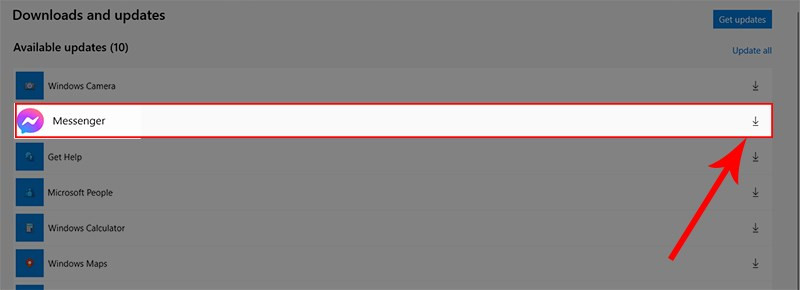 Cập nhật Messenger trên Windows
