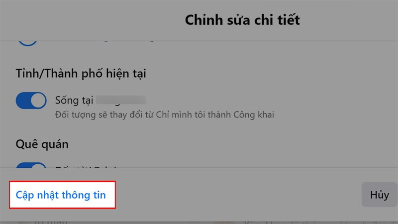 Cập nhật thông tin trên máy tính