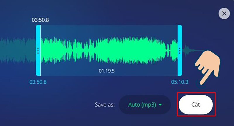 Cắt nhạc trên Audio Cutter