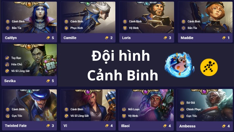 Cách chơi đội hình Cảnh Binh DTCL Mùa 13 Giữa Game