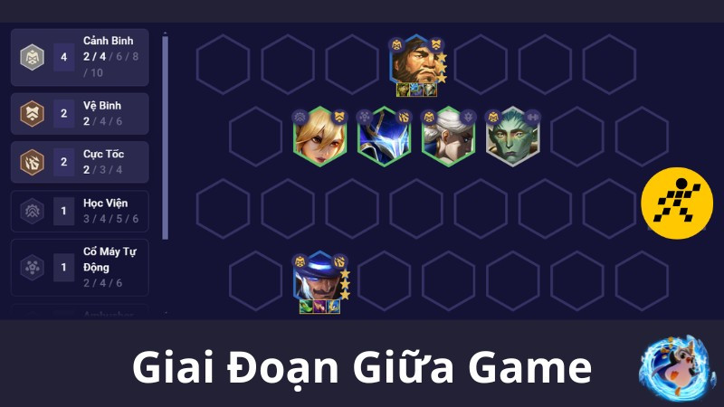 C&aacute;ch chơi đội h&igrave;nh Cảnh Binh DTCL M&ugrave;a 13 Giữa Game