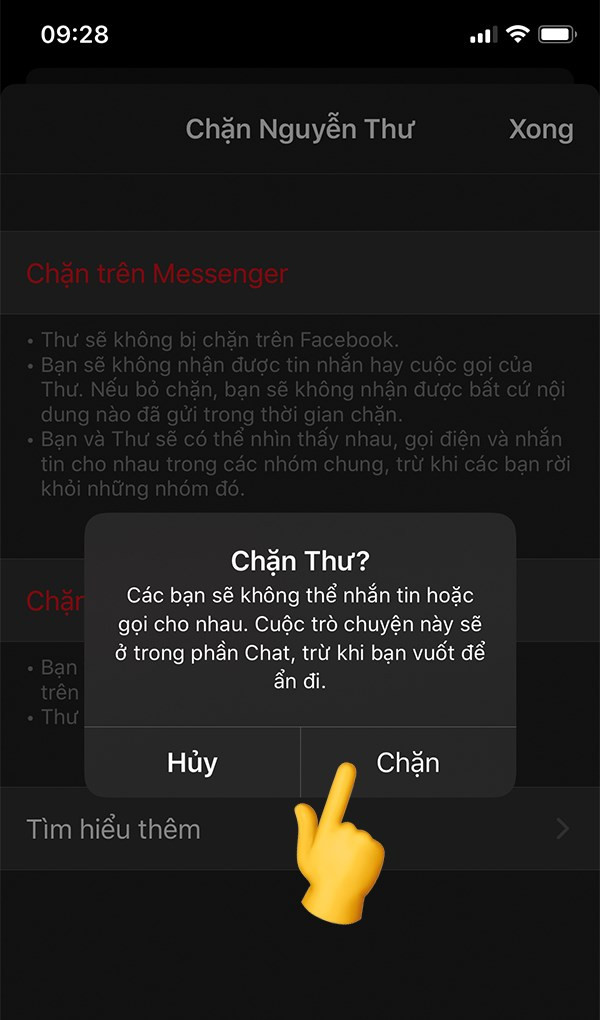 Chặn tin nhắn trên iPhone