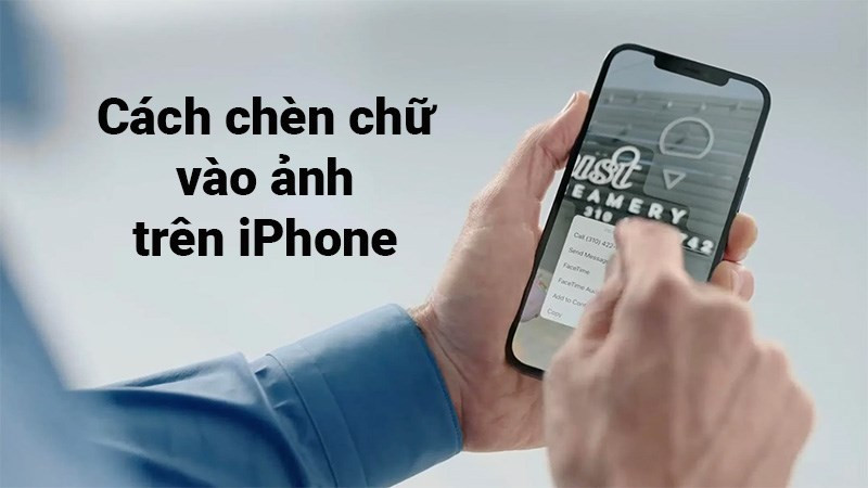 Chèn chữ vào ảnh iPhone