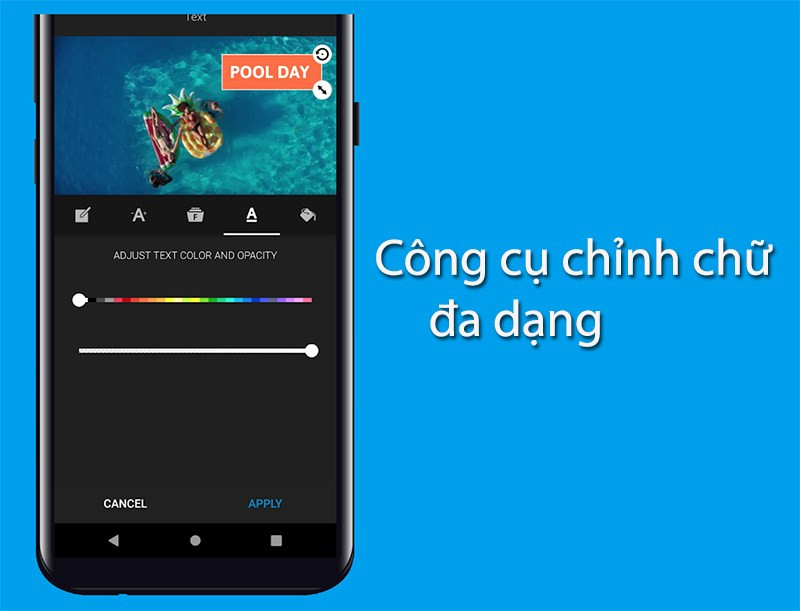 Chèn chữ vào video với nhiều công cụ tùy chỉnh