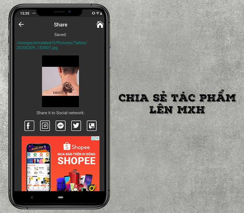 Chia sẻ ảnh lên mạng xã hội