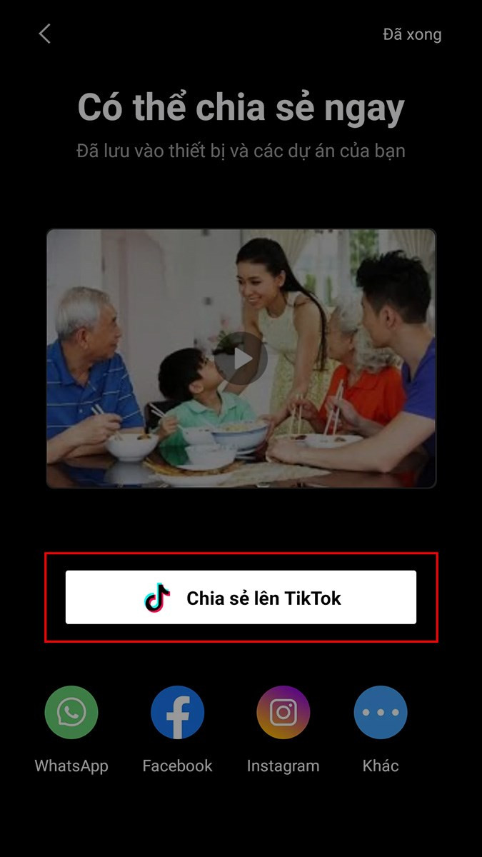 Chia sẻ lên TikTok