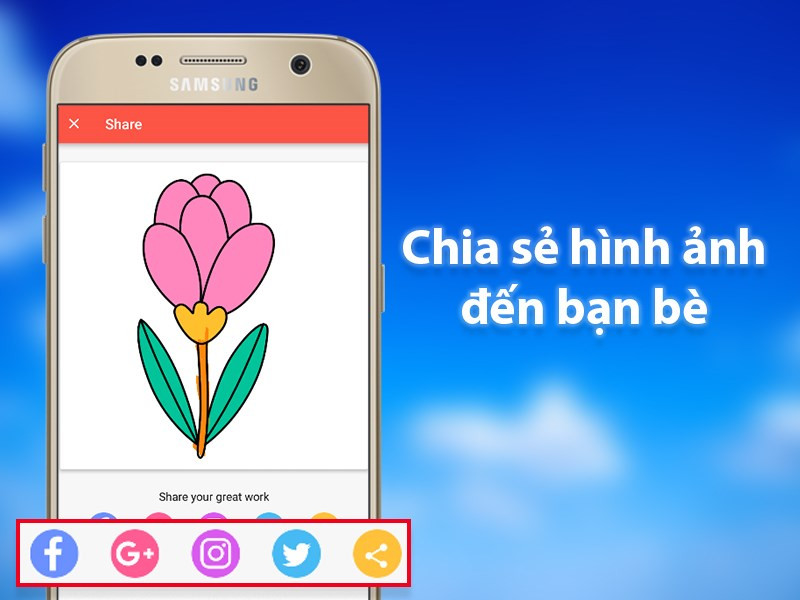 Chia sẻ tác phẩm lên mạng xã hội