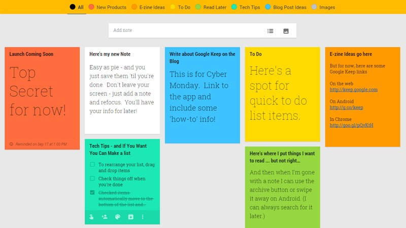 Chia sẻ và cộng tác với Google Keep