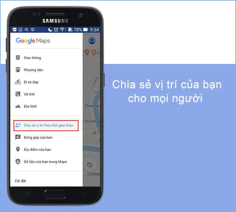 Chia sẻ vị trí với người khác nhanh chóng trên ứng dụng Google Maps Go