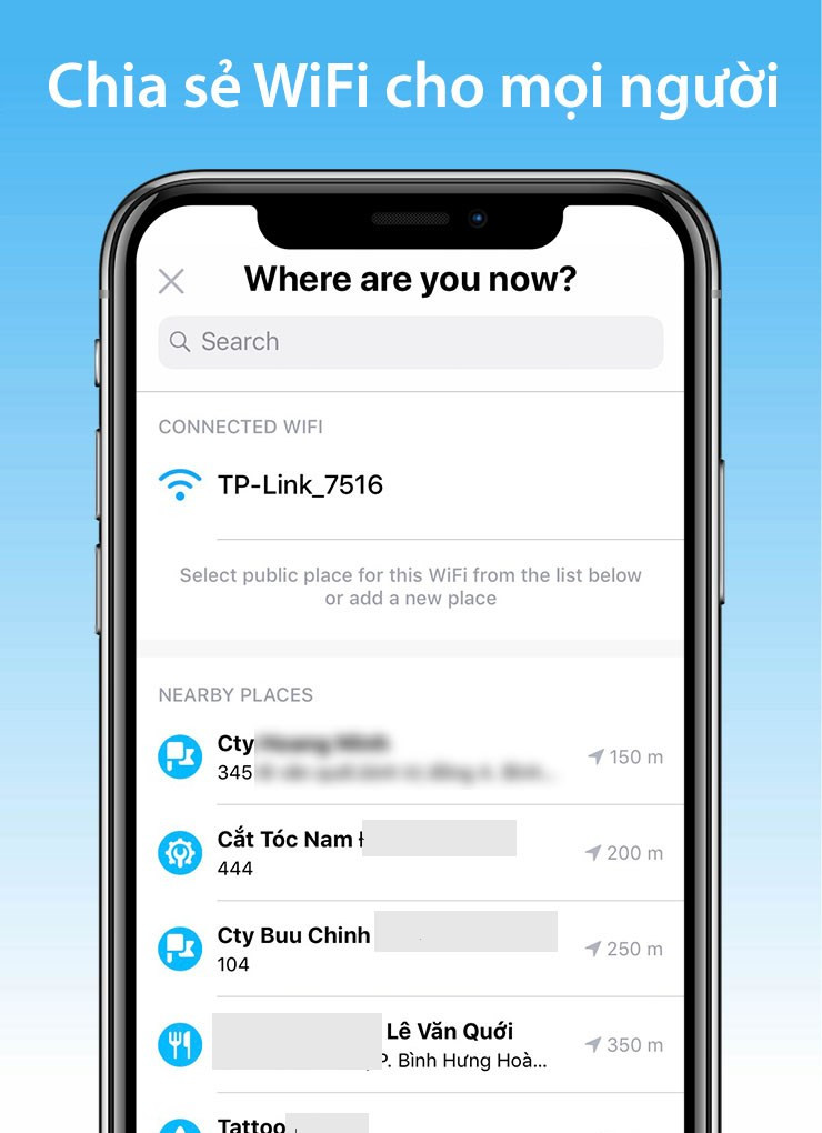 Chia sẻ wifi của bạn cho mọi người