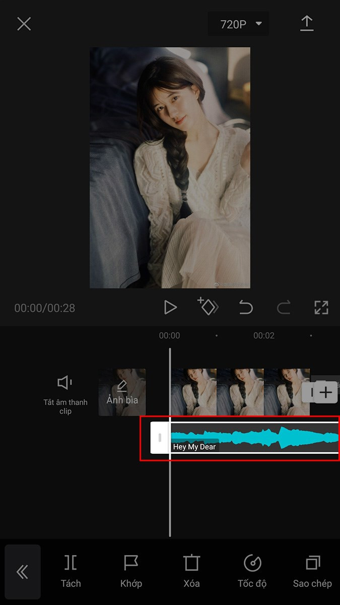 Chỉnh sửa đoạn nhạc trên CapCut