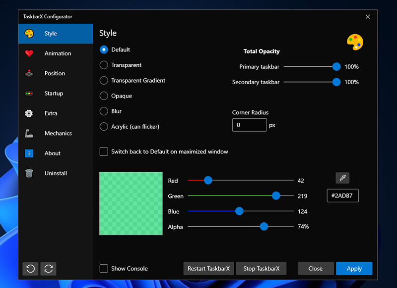 Chỉnh sửa Taskbar dễ dàng