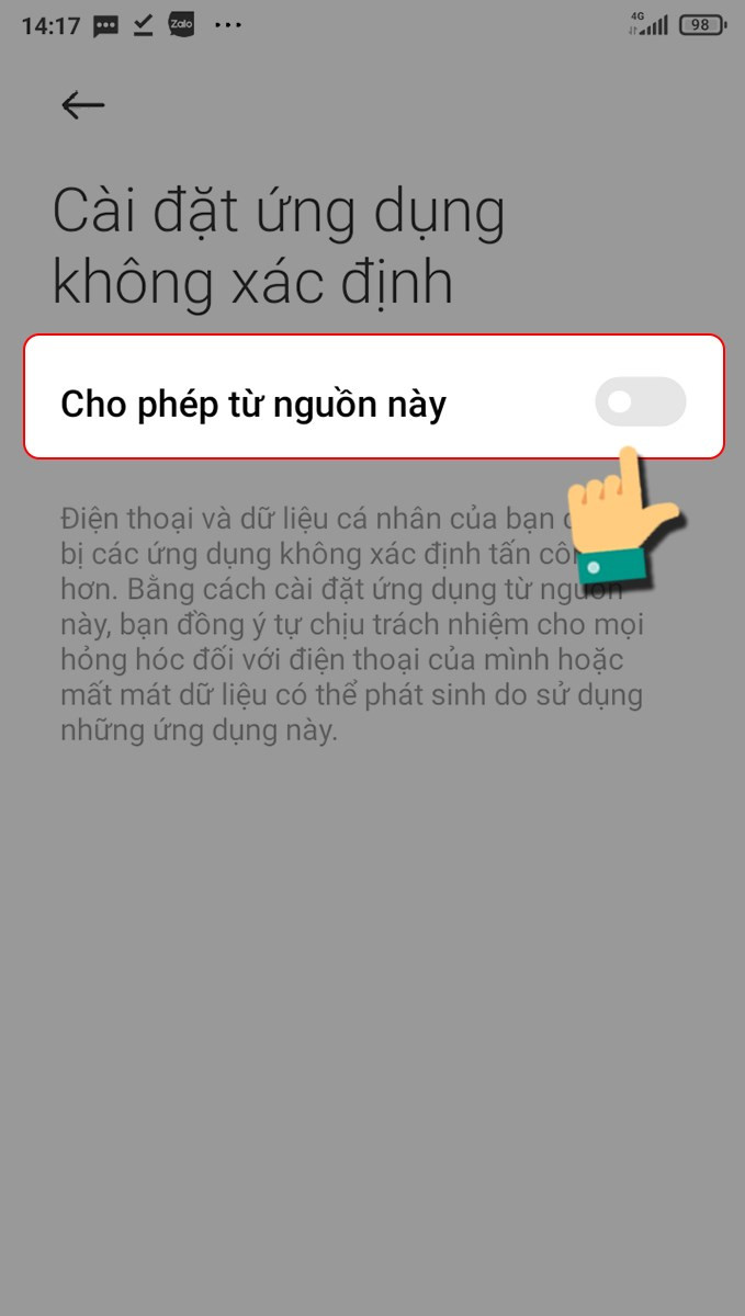 Cho phép từ nguồn này