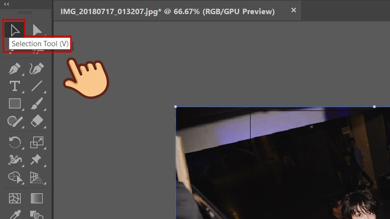 Chọn ảnh bằng Selection Tool