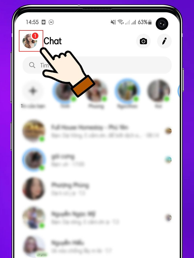 Chọn ảnh đại diện trên Messenger