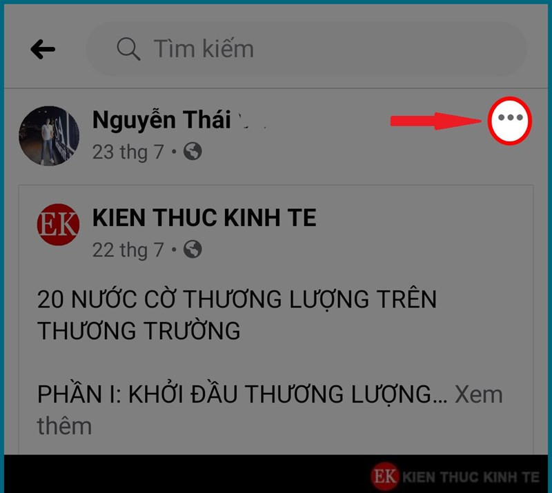 chọn bài viết muốn ẩn