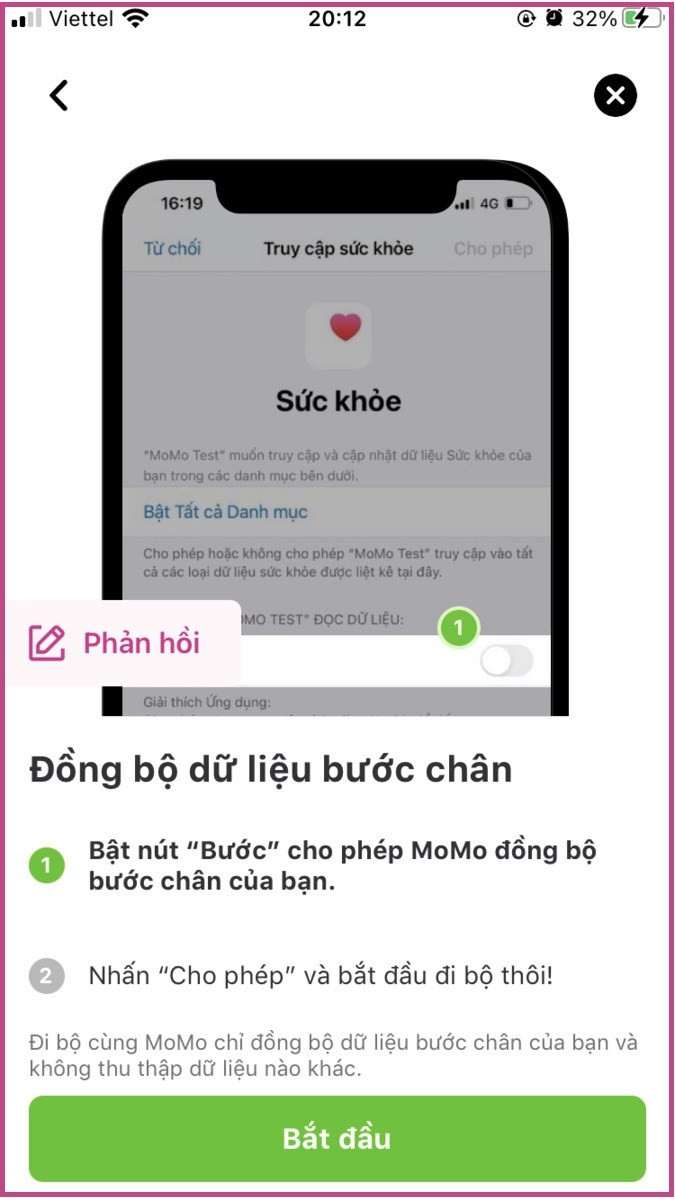 Hướng Dẫn Đồng Bộ Bước Chân trên MoMo Cực Kỳ Đơn Giản