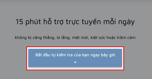 Chọn Bắt đầu tự kiểm tra của bạn ngay bây giờ