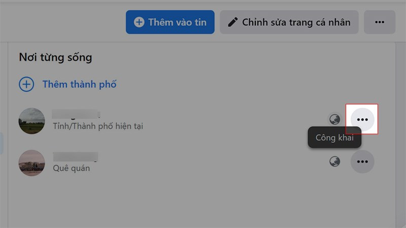 Chọn biểu tượng ba chấm