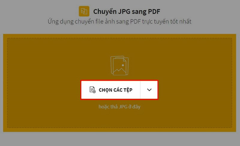 Chọn các tệp ảnh cần gộp