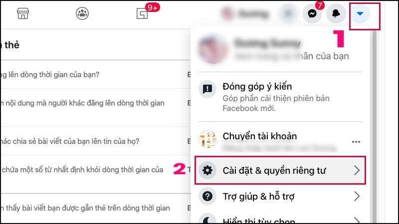 Chọn C&agrave;i đặt quyền ri&ecirc;ng tư