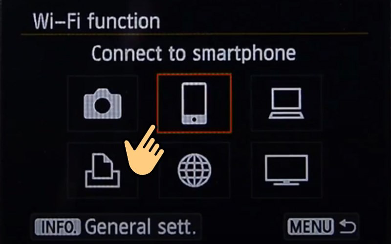 Chọn Connect to Smartphone