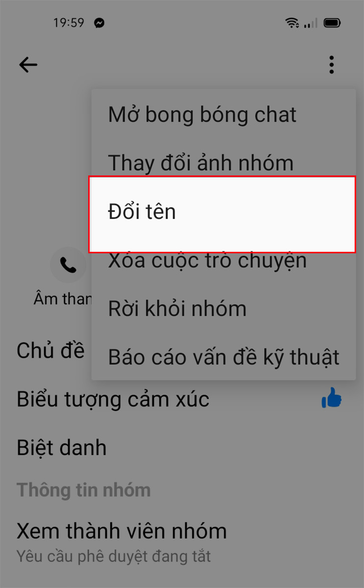 Chọn Đổi tên