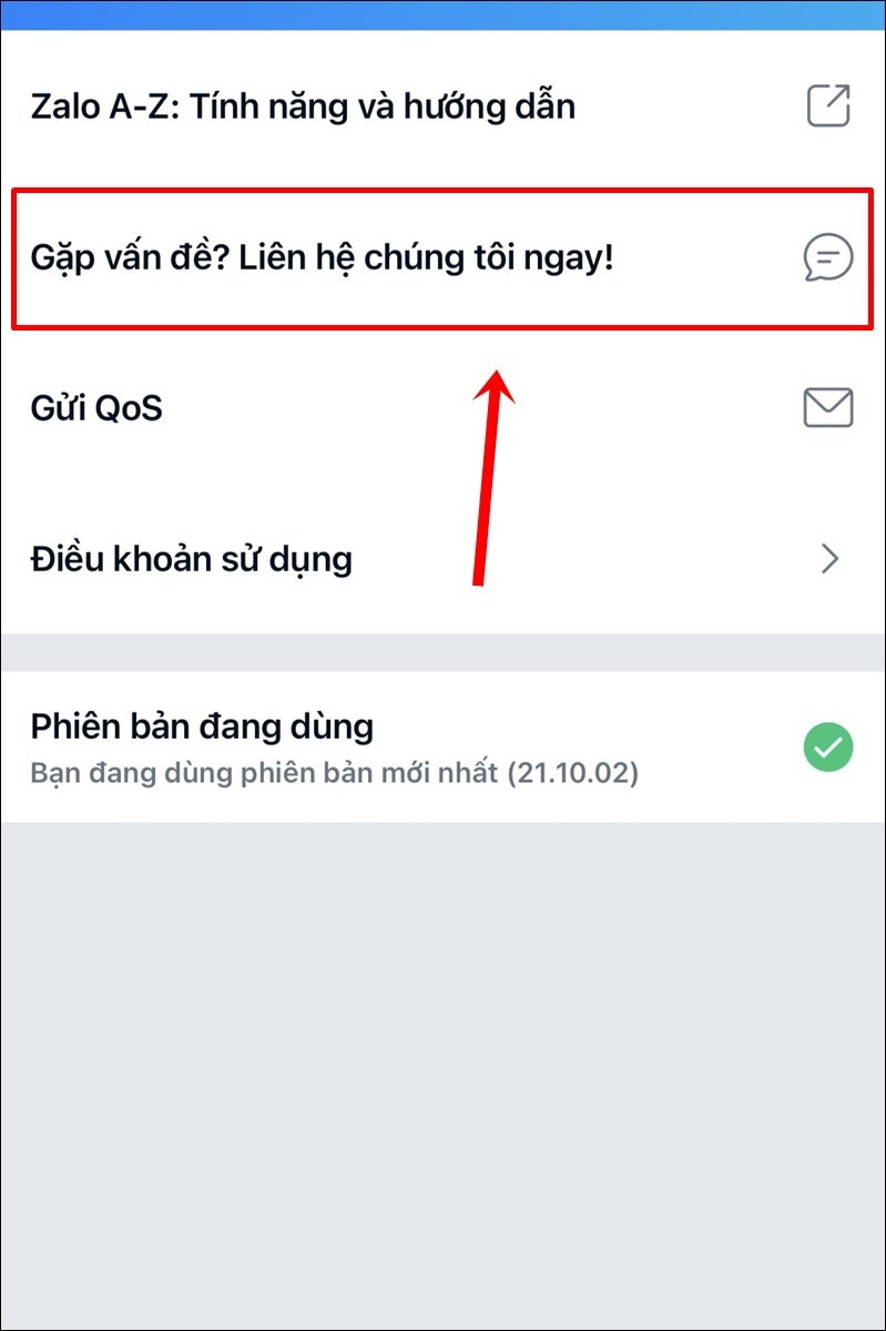 Chọn Gặp vấn đề? Liên hệ chúng tôi ngay!