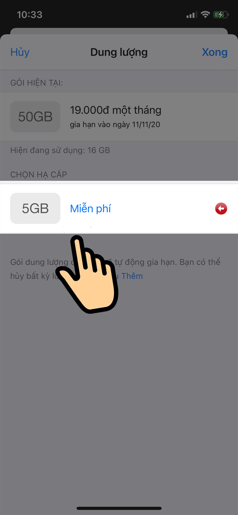 Chọn gói 5GB