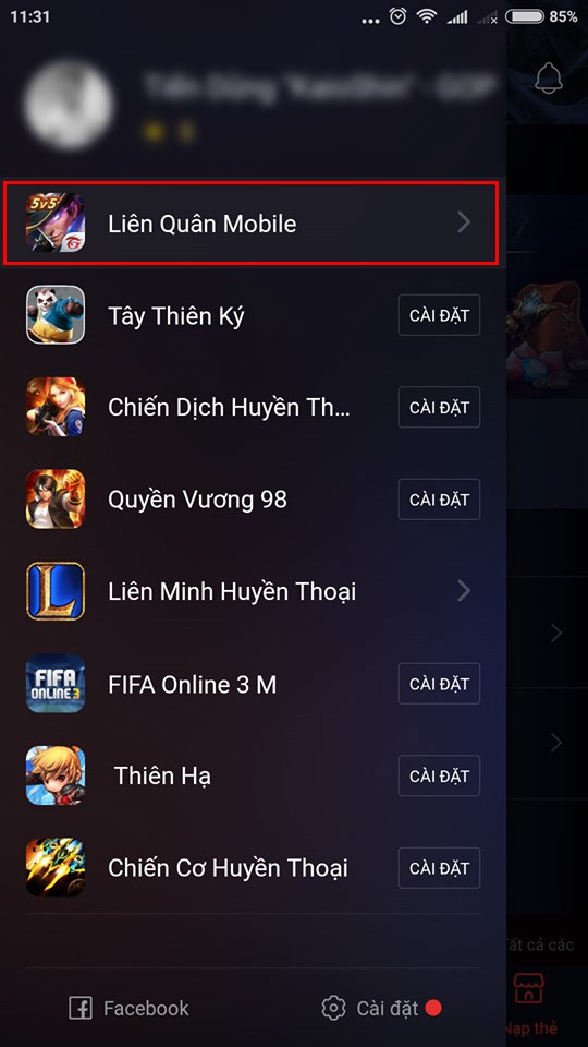 Chọn Liên Quân Mobile