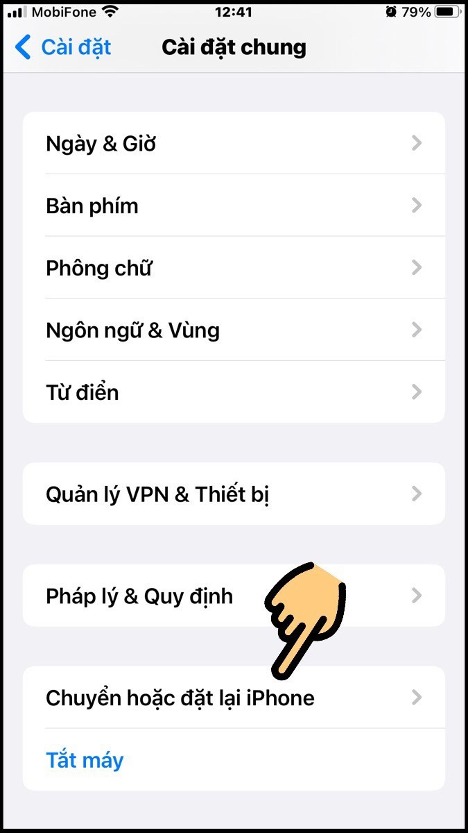 Chọn mục Chuyển hoặc đặt lại iPhone