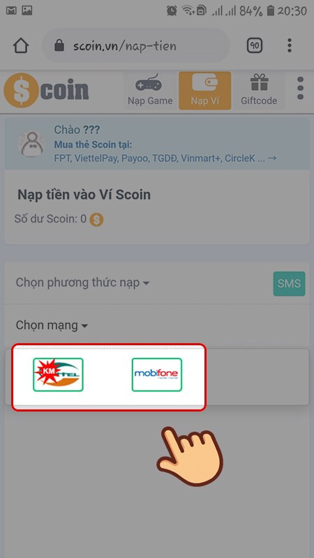 Chọn nhà mạng