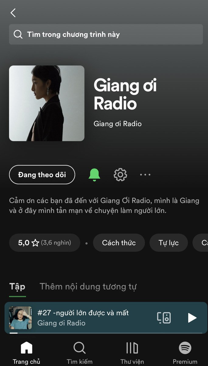 Chọn nội dung nghe trên Spotify