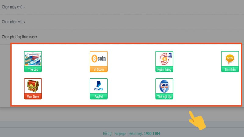 Chọn phương thức thanh toán và thanh toán