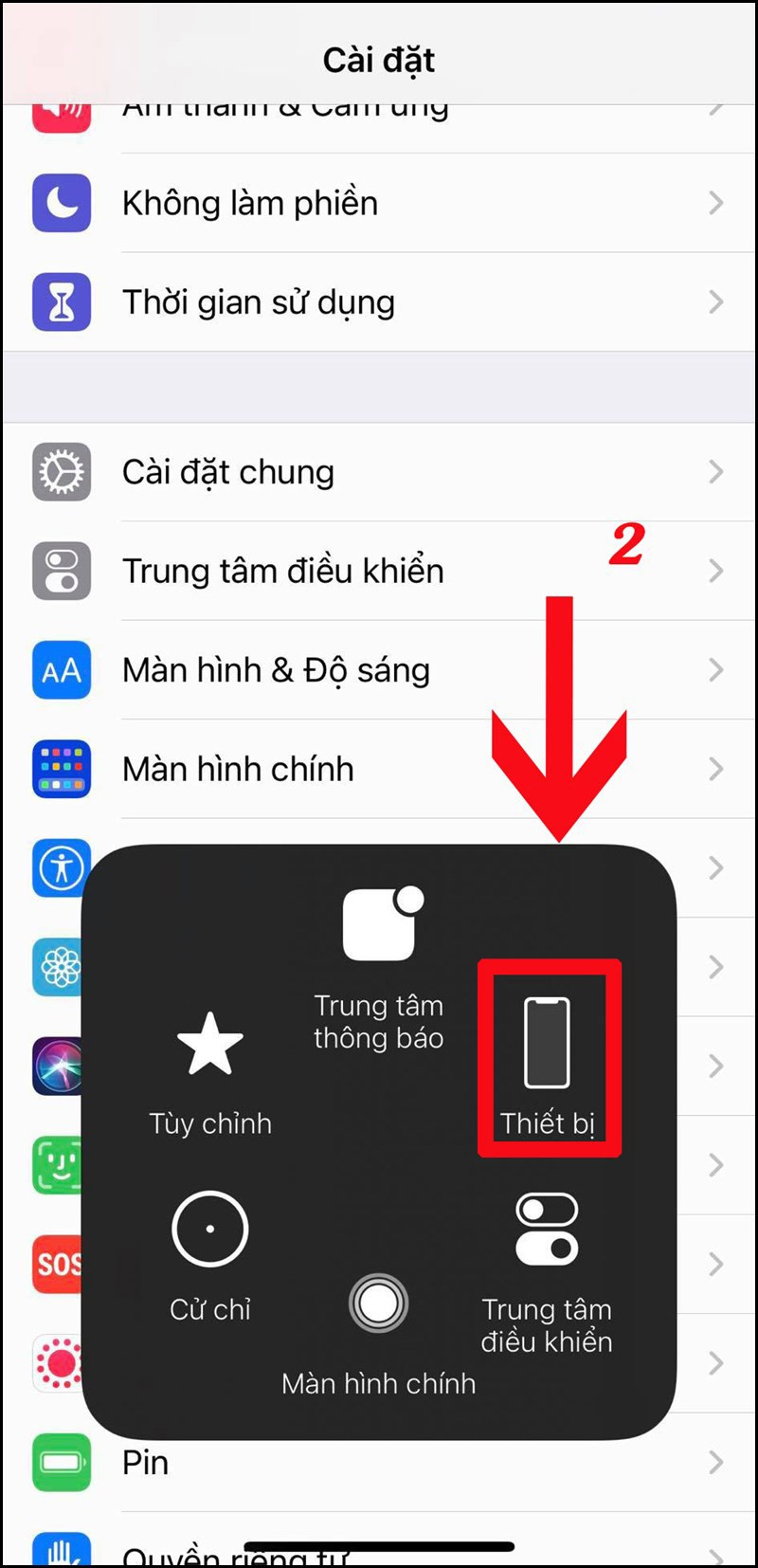 Chọn thiết bị