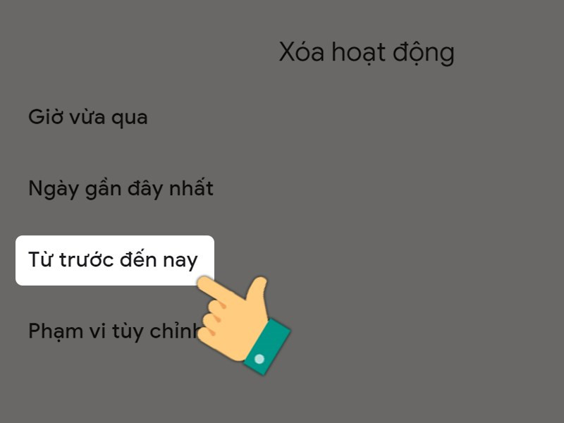 Chọn Từ trước đến nay