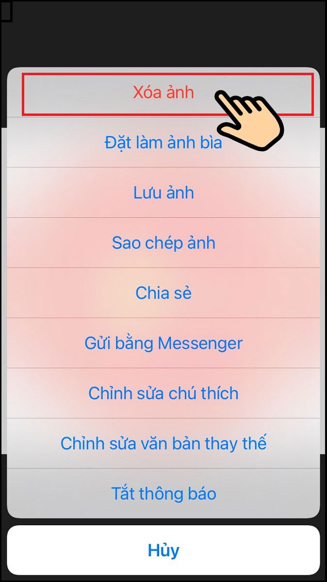 Chọn vào ảnh đại diện bạn đang dùng