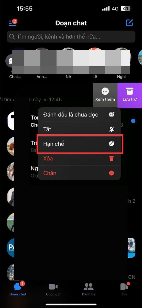 Chọn xem thêm và hạn chế