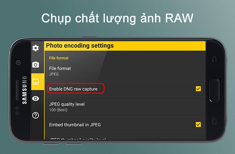 Chụp ảnh RAW với Camera FV-5 Lite