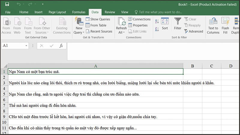 Chuyển đổi Word sang Excel qua Plain Text