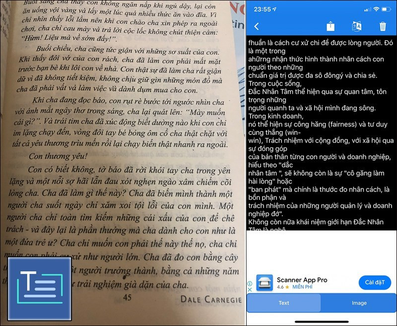Chuyển hình ảnh thành văn bản nhờ ứng dụng Text Scanner (OCR)